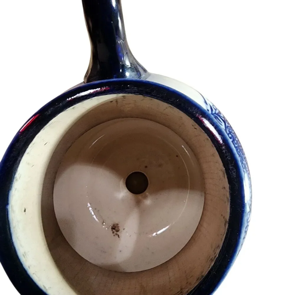 Antique 1886 Doulton Burslem Royle’s‎ Patent Self-Pouring Teapot Blue & White